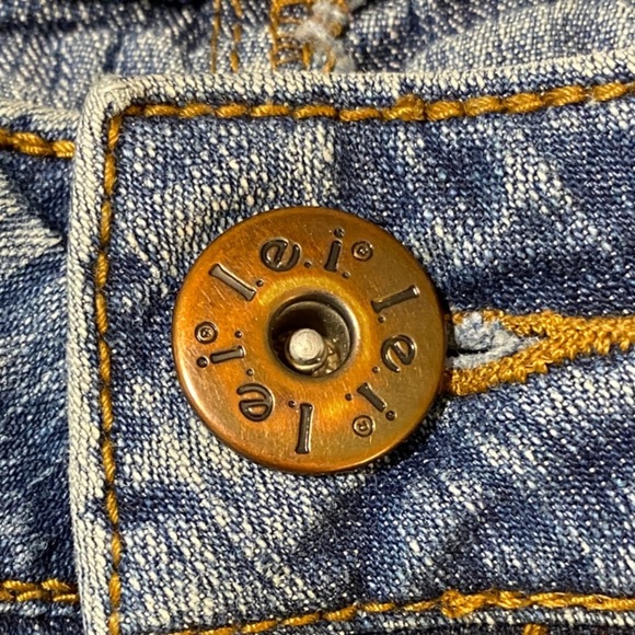 L.e.i. Ashley Ultra Lowrise Women's Light Blue Denim Jeans Size Junior 9 - Picture 6 of 16